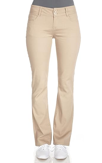 bootcut khaki pants for juniors