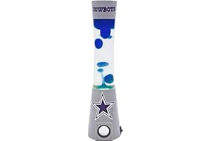 Sporticulture NFL Dallas Cowboys 16.5" Magma Lamp with Built-in Bluetooth Speaker & Standard Outlet Connection - 30'-50' Range Merchandise Decor - Ideal Fan Gifts & Home or Office Decoration