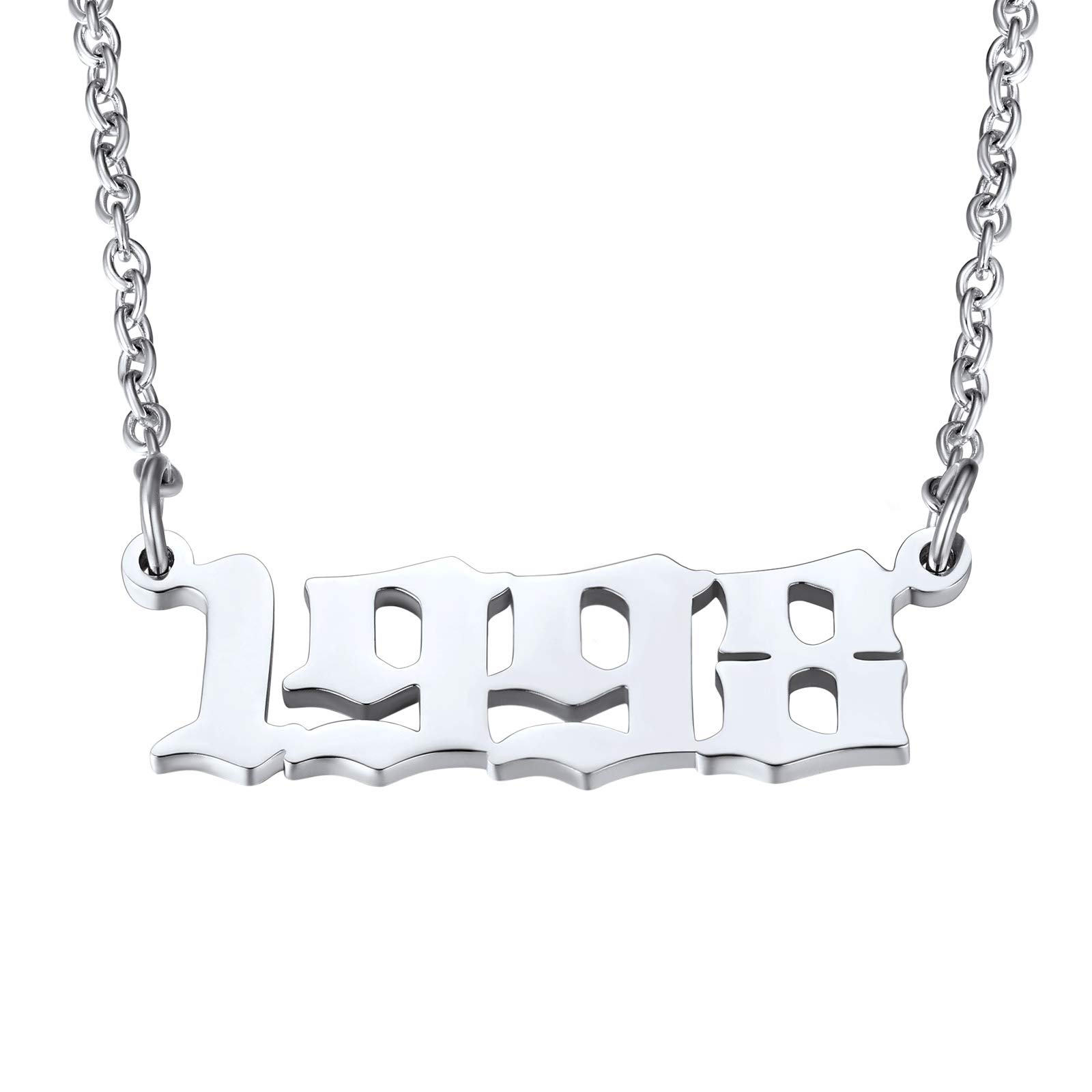 FindChic 1998 Necklace Chain with Number Necklaces for Layering