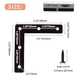 Jiozermi 20 Pcs Flat Corner Brace, L Type Shelf