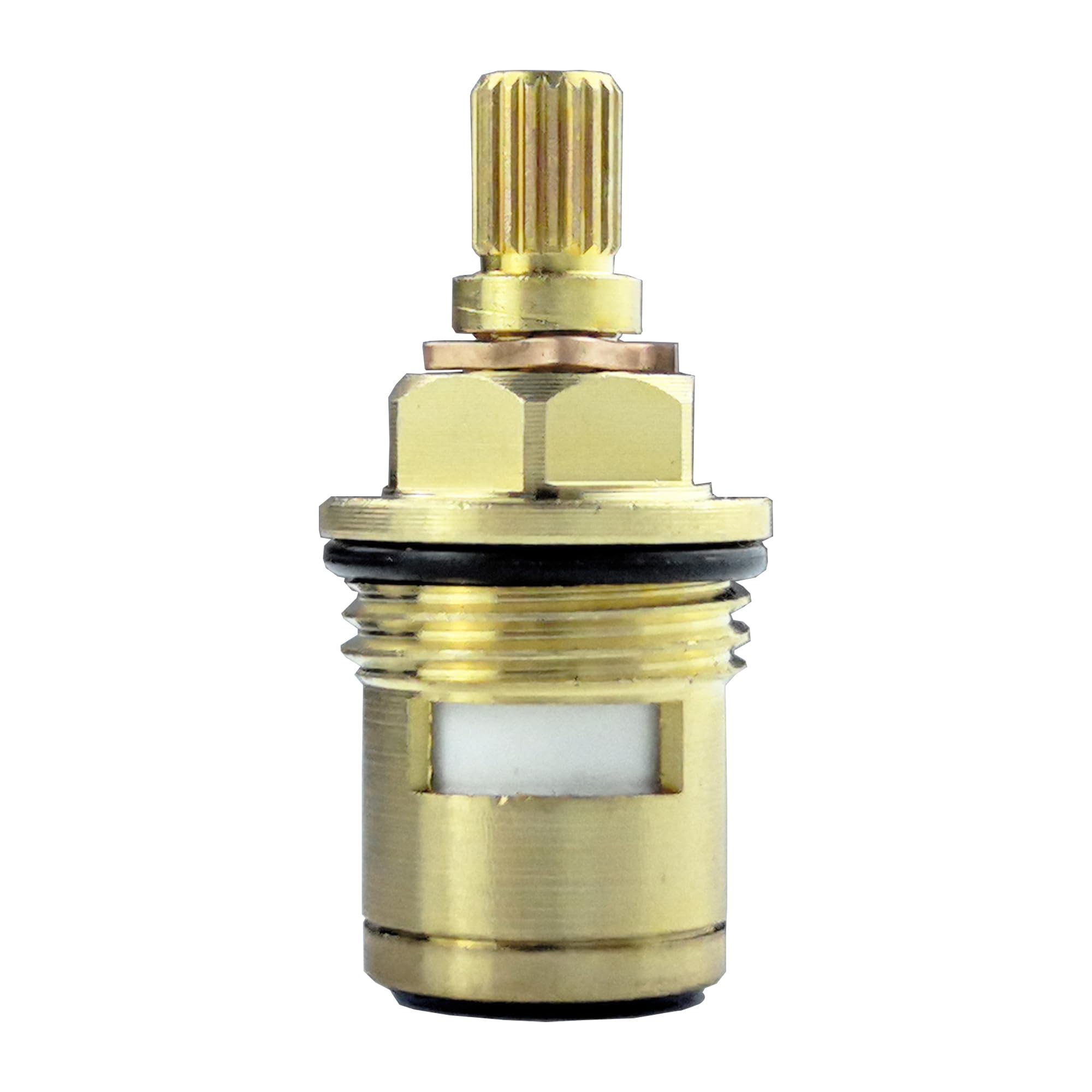 Haiba Replacement Brass Ceramic Disc Tap Valve Insert Gland Cartridge Quarter Turn 1/2" for Bathroom Kitchen Tap (Hot)