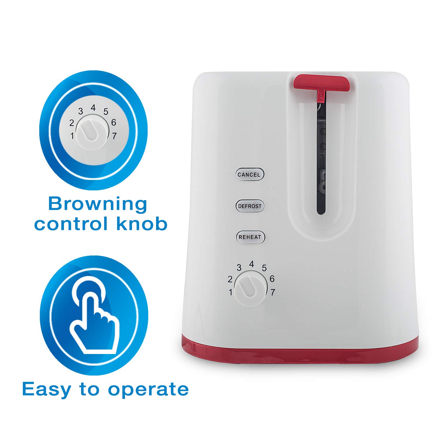 Best Popup Toaster 750 Watt 2 slice capacity Removable Crumb Tray