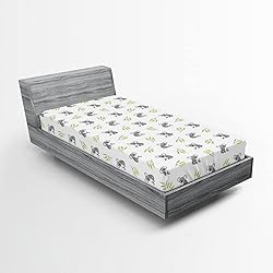 Lunarable Koala 2 Pack Fitted Sheet, Pattern with