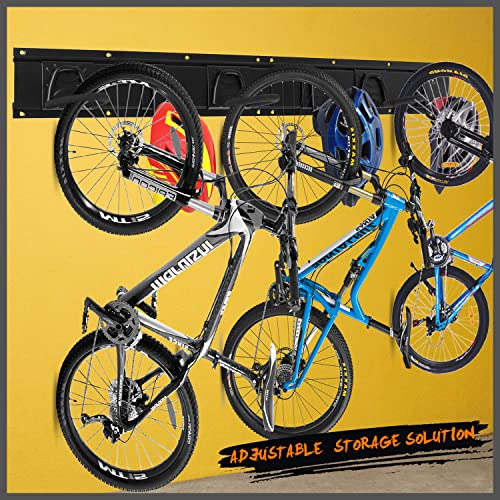 HORUSDY Bike Storage Rack, 6 Bike Racks and 6 Helmets Hooks, Wall