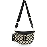 Checkered Crossbody Bag Bum Bags for Women Checkered Purse Plaid Womens Cross Body Purses Checkerboard Fanny Pack