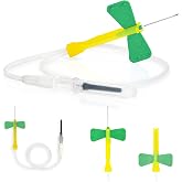 ONE-CARE 21Ga x 3/4" 12'' Tube, Luer Adpt, Industrial Lab Supplies, 50 Sets | Individually Packed, Easy Glide &amp; Lock, Convienient Sampling, Transparent Tubing, Fast Fill Rate, Lab - Vet - Industrial Use