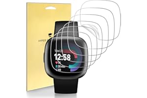 Suoman 6-Pack for Fitbit Sense 2/Versa 4 Screen Protector, 3D Full Coverage No Bubble Anti-Scratch Flexible TPU Protective Fi