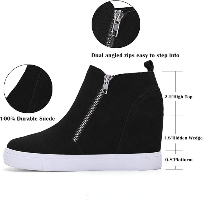 coin hidden wedge sneaker