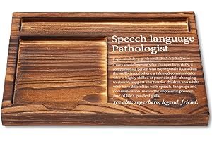 CWGOTC Speech Language Pathologist Gifts, Wooden Sticky Note Holder for Desk, Appreciation Gifts for SLPs, Graduation, Birthday, Christmas Gifts for Speech Therapist Women YCB56