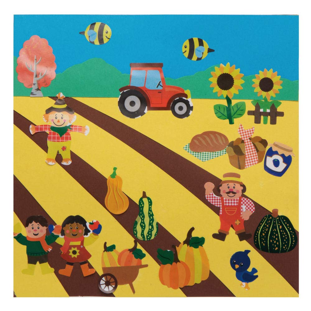 Baker Ross AX286 Harvest Festival Sticker Rolls, Pack of 600, Kids Stickers, Ideal for Children's Arts and Crafts Projects - Image 4