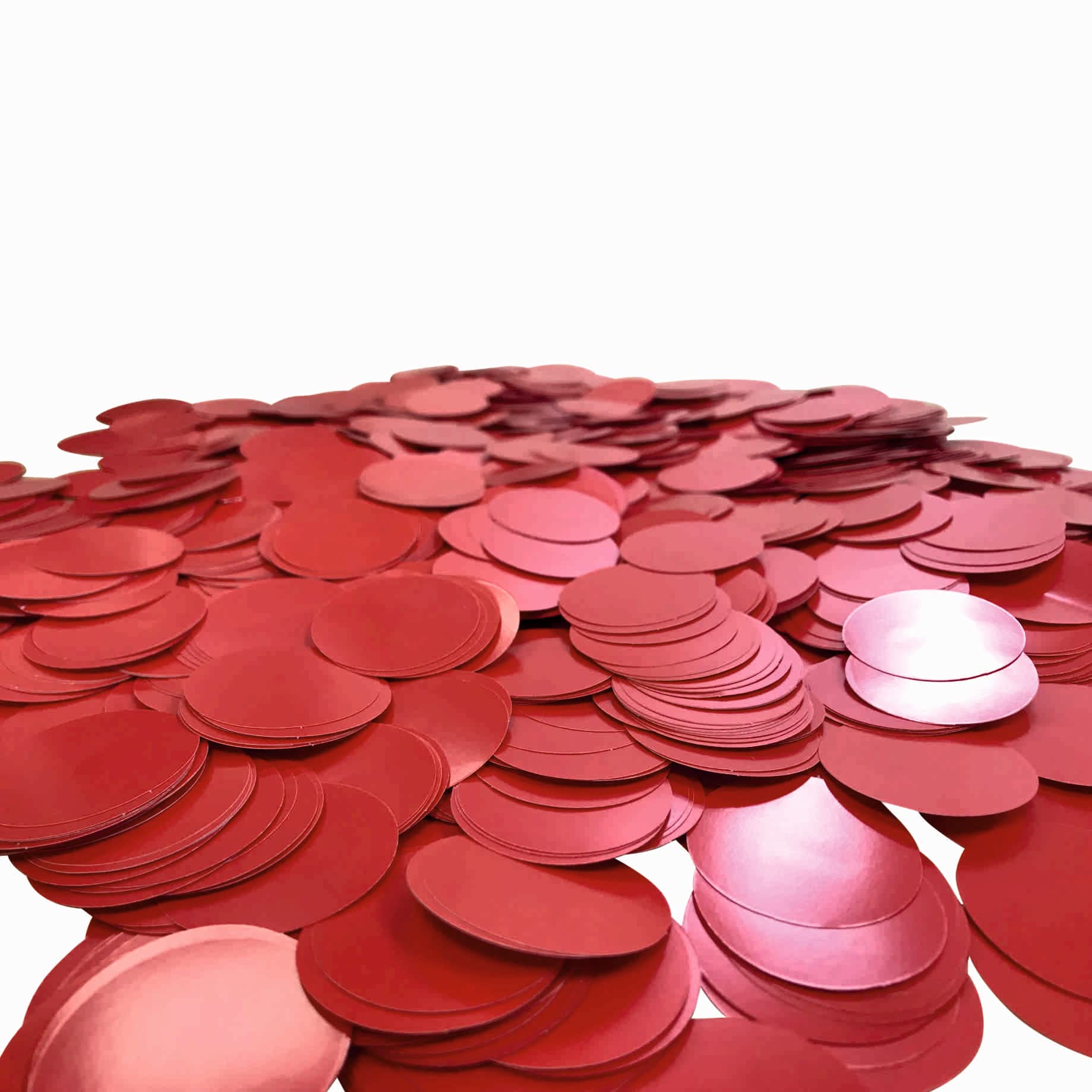 Large Red Confetti 3.5 cm 200 g for Weddings, Parties, Valentine's Day, Birthdays, Decoration Tables (Red)