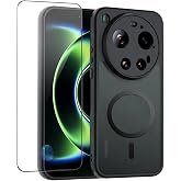 QUIETIP Magnetic Case for Xiaomi 17 Ultra with Screen Protector,[Compatible with MagSafe] Translucent Matte Drop Protection Cover,Black