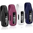 Huadea 4-Pack Clip Case Compatible with Fitbit Inspire 2/Fitbit Inspire 3, Soft Silicone Clip Clasp Accessory Replacement for Fitbit Inspire 2/Inspire 3