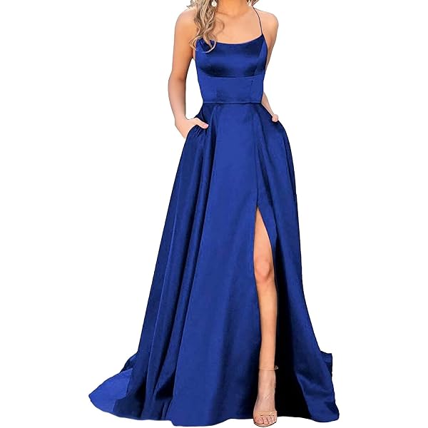 Vestido Largo Noche Elegante Mujer | Cuello Halter Sin Mangas | Elástico Satén | Rojo Cereza Para Invitada Boda