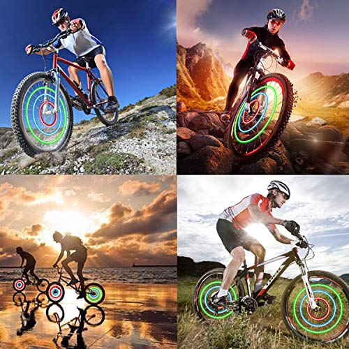 Bike Wheel Lights - MapleSeeker Bike Spoke Lights with Batteries Included, Waterproof Bicycle Wheel Lights for Safe Cycling, Easy to Install Cool Bike Lights for Wheels (2-Pack Green) - Thumbnail 6