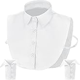 Shyyween 3 Pack Dickey Collar for Women Detachable Fake Collar for Shirts with Cuffs Half False Blouse Dickey