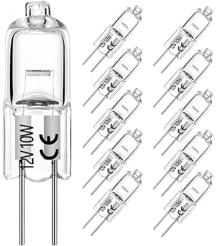 Anyray 6-Pack Halogen Light Bulbs - 20W G4 Bi-Pin Replacement For GE Microwave Ovens (WB01X10239)