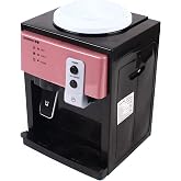 Electric Hot and Cold Water Cooler Dispenser Room Temperature Water Cold Hot Countertop Desktop Water Dispense 110V Bedside Water Dispenser for Home/Office/Dormitory Use (Rose)