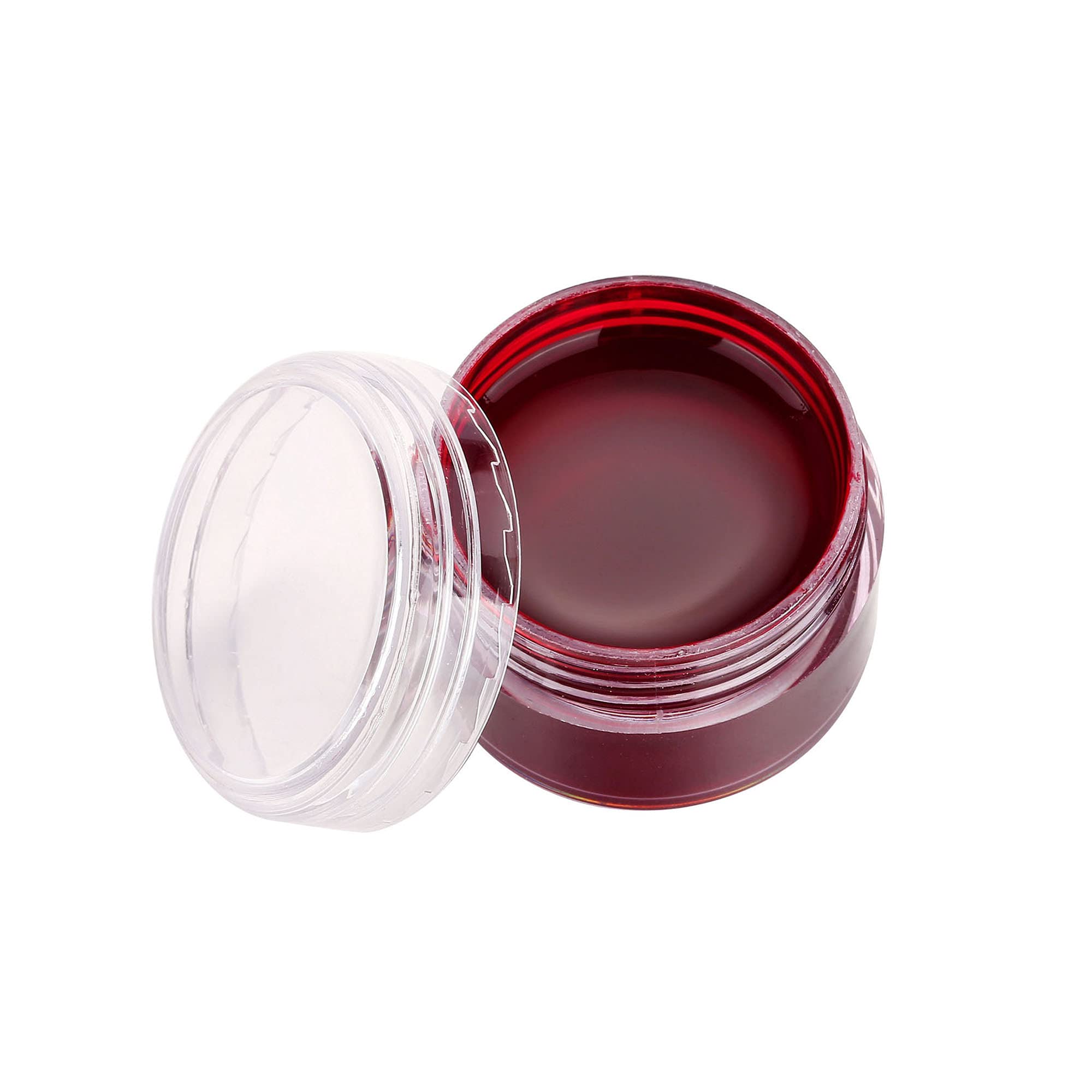 Wismee Fake Blood Sfx Makeup Kit Scar Wax(1.6 Oz) with Scab Coagulated Blood Gel, Spatula Tool Cosmetics Mixer，Stipple Sponge, Professional Halloween Fake Wound Skin Wax for Darker Skin Tone