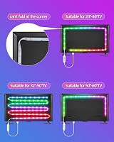 Daymeet LED TV Backlight 32-60 inch RGBIC USB Light Strip with Remote view 4