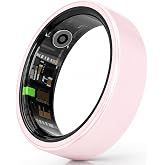 Hitienx Ceramic Smart Ring 4 for Women, Sleep &amp; Fitness Tracker (Pink, 8) | Ultra-Thin, Family Mode, Women's Cycle Tracking, Heart Rate/Blood Oxygen/Stress/Temp Monitoring, IP68 Waterproof, No App Fee