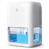 60 OZ Dehumidifiers for Home, Dual-Semiconductor Quiet Dehumidifier with Timer Sleep Mode Auto-Off 7 Colors Light Portable Small Dehumidifiers for Bathroom, Cloakroom, RV