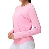 THE GYM PEOPLE Women's Long Sleeve Workout Shirts Athletic Crewneck Hiking Tops with Thumb Hole