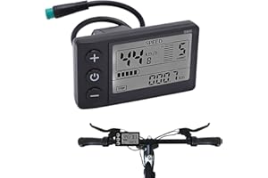 ZERONE Electric LCD Display, Electric S866 LCD Display Meter 24V 36V 48V Control Panel with Plug Conversion Kit for Electric Scooter 22.2mm/0.9in Handlebars