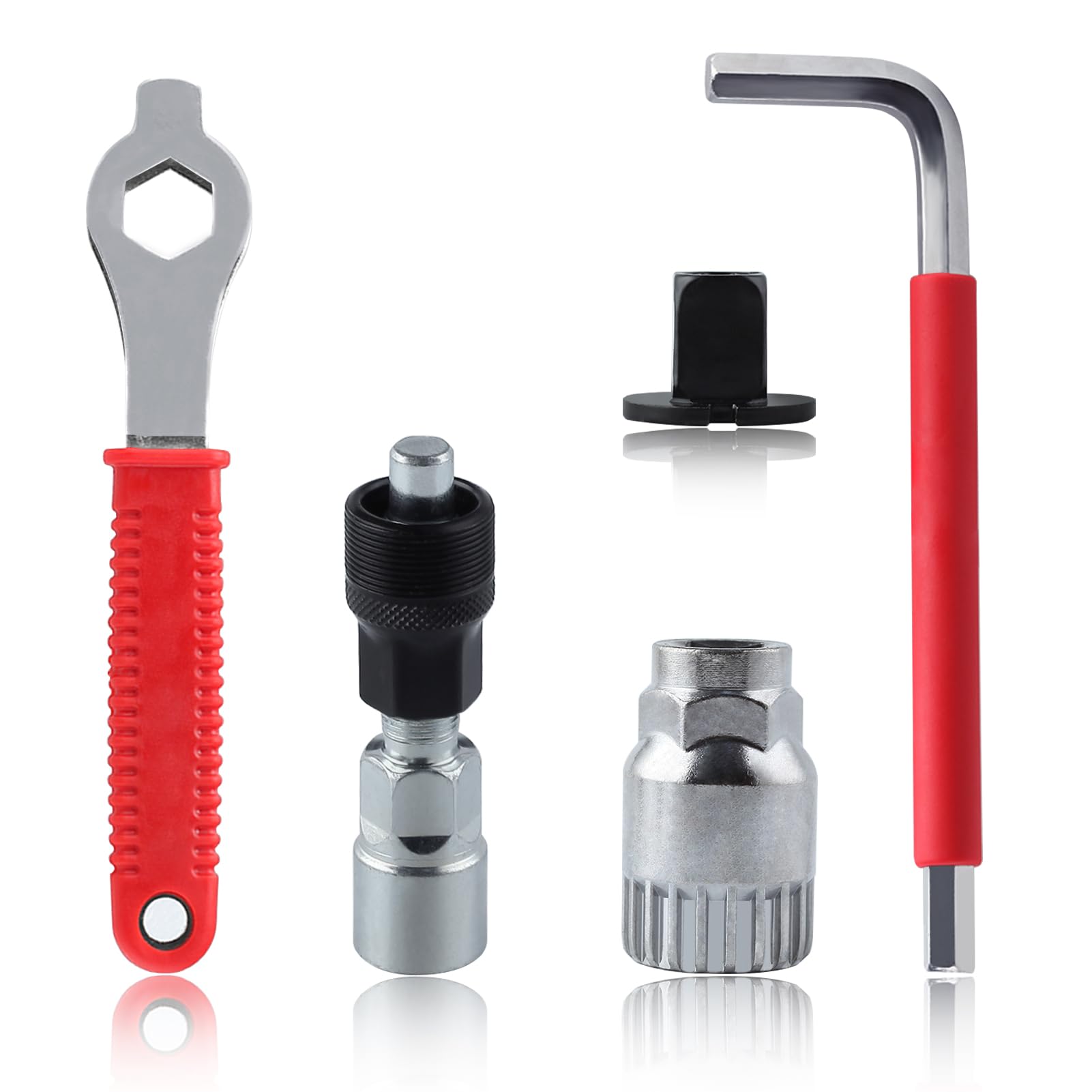 LEONTOOL Bicycle Crank Puller, Bike Crank Extractor, Bottom Bracket Remover with 16mm Spanner Wrench, Bike Crank Removal Tool, Professional Bike Repair Tool Kit for MTB, Mountain Bike, Road Bike