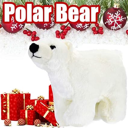 christmas polar bear stuffed animal