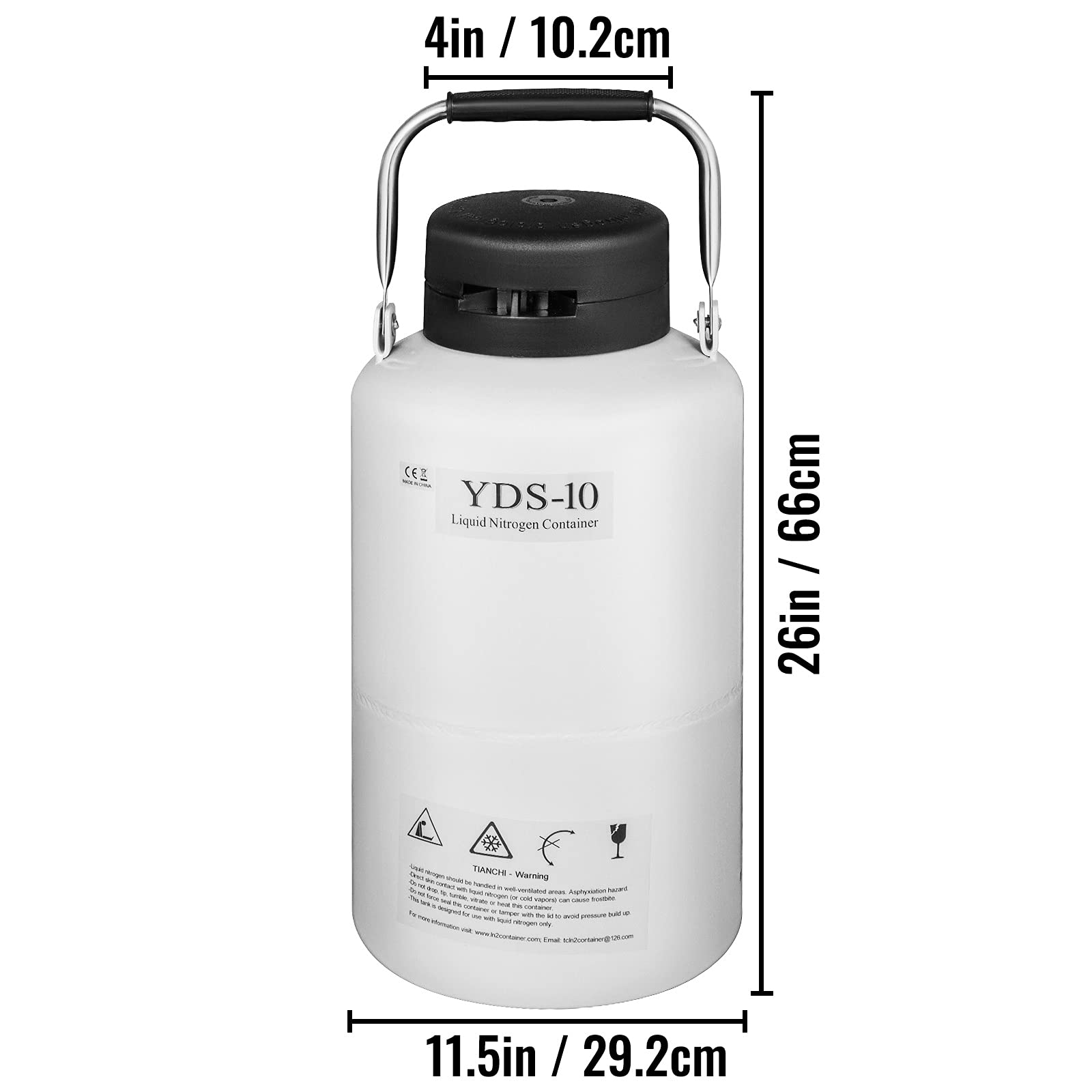 Liquid Container Amazon Mua VEVOR 10L Liquid Nitrogen Container Aluminum Alloy Liquid Nitrogen ...