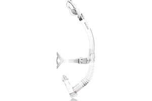 WACOOL Training Headstrap Support Dry Top Snorkel Tube Comfortable Mouthpiece One-Way Purge Valve for Pool Open Water Scuba Lap Swimming Swimmer Diving Snorkeling