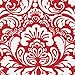 DII Cotton Dish Towel Set Damask Print, 18x28, Tango Red, 2 Count