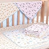 Elf Star Cotton Bamboo Fiber Breathable Waterproof Underpads Mattress Pad Sheet Protector for Children or Adults, Elephant and Giraffe Print, 27