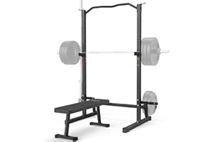 DONOW Olympic Weight Bench with Squat Rack Adjustable Workout Bench with Rack for Bench Press Sthrength Training