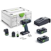 Festool 577608 Cordless Drill T18+3 HPC 18V 4.0 Ah I-Set