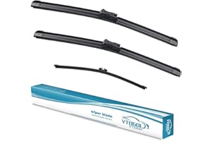 VTOGOI Wiper Blades With Rear Wiper Blades Set For BMW X5 2007-2013 Automotive Replacement Windshield Wiper Blades, That Meet OEM Quality Easy DIY Install 24"+20"+15"(Set of 3)