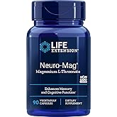 Life Extension Neuro-mag Magnesium L-threonate Dietary Supplements, 90 Count (Pack of 2) Capsules
