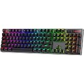 Redragon K556 PRO Wireless RGB Mechanical Gaming Keyboard, 104-Key Aluminum | 0 Delay Tri-Mode BT/2.4GHz/USB-C for More Devices, Rock-Solid Stability, AM-PM Using Durability, Quiet Linear Red Switch
