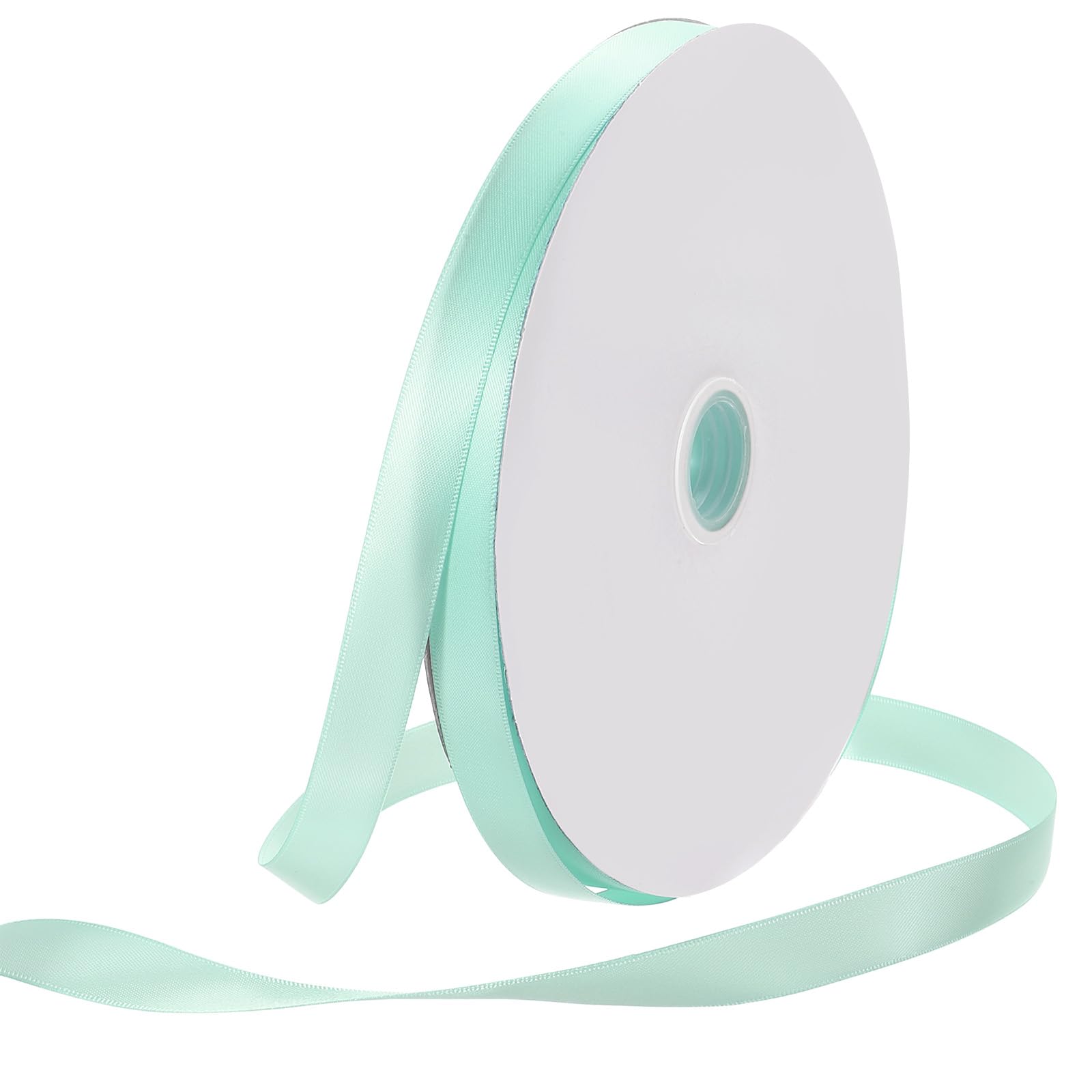 Rebower 15mm Satin Ribbon 91m Thick Double Face Grosgrain Silk Ribbon, [for Gift Wrapping, Hair Bows, Wedding, Cake, Flower] - 100 Yard/300ft/ Aquamarine Blue