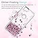 LeYi for Pixel 2 Case,Google Pixel 2 Case for Girls Women, Cute Bling Shiny Moving Quicksand Liquid Glitter TPU Protection Phone Case for Google Pixel 2 (2017) Rose Gold
