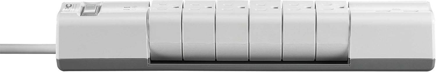 Rotating Power Strip, 6 Rotating Plugs, APC Surge Protector with USB Charging Ports, PE6RU3W, 1080 Joule, Flat Plug: Electronics