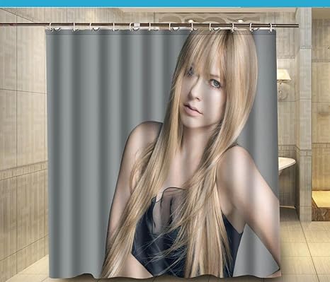 Amazon 1 可愛い女の子 Avril Lavigne ファッションシャワーカーテン 180 のピース X 180 Cm 防水 Moldproof シャワーカーテンバスルームの装飾が施され シャワーカーテン ホーム キッチン オンライン通販