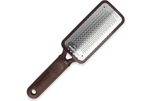 Microplane Colossal Foot File Scraper - The Original Stainless Steel Foot Rasp, Dead Skin/Callus Remover for Feet, Gentle Foot Scrubber, Pedicure Tools for Salon-Quality Foot Care, Brown