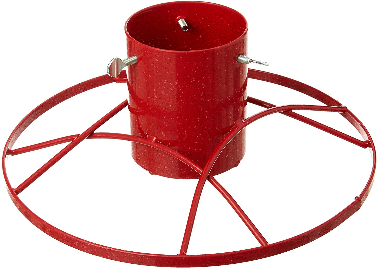 Bosmere Contemporary Metal Christmas Tree Stand, Red, 5 Inch