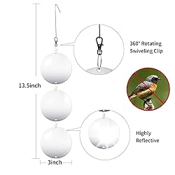 Hedoc Reflective Bird Scare Discs Set, 24PCS Large
