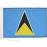 AZ FLAG Saint Lucia Flag 18'' x 12'' cords - Saint Lucian SMALL flags 30 x 45cm - Banner 18x12 in