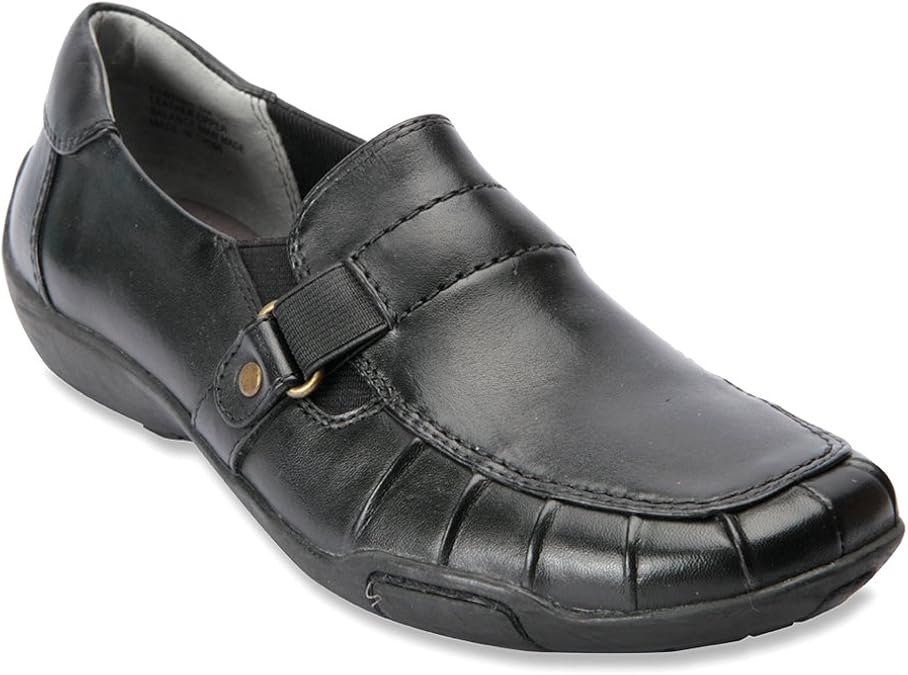 Amazon.com | Ros Hommerson Women's Cynthia Loafer, Black Leather/Crocodile, US 8.5 WW | Shoes