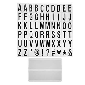 Caja de luz LED A5, tamaño A5, combinación de letras LED, caja de luz blanca, tablero