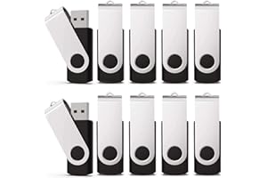 KEXIN 10 Pack 32GB Flash Drive USB Drive Memory Stick Thumb Drive, Black USB 2.0